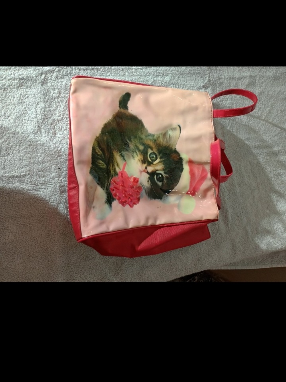 Red Cat Print Tote Bag - Unbranded